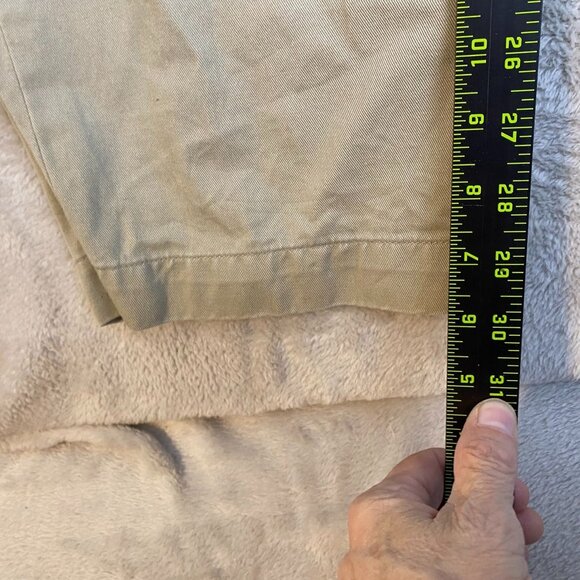 Tommy Hilfiger Mens Pants Size 44x32 Khaki Cotton Straight-Leg Classic Casual - Picture 6 of 14